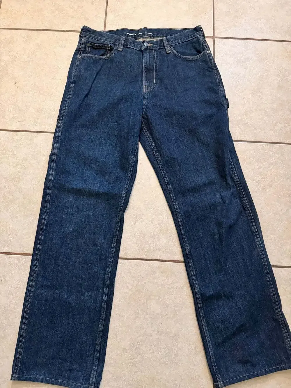 Old Navy 90s Baggy Carpenter Jeans Dark Wash